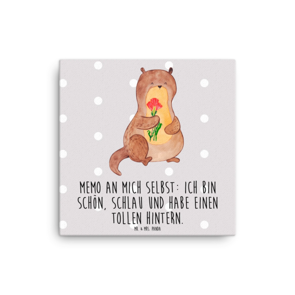 Canvas picture otter Bunch of flowers Leinwand, Kunstdruck, Otter, Seeotter, Fischotter, Otter Seeotter See Otter