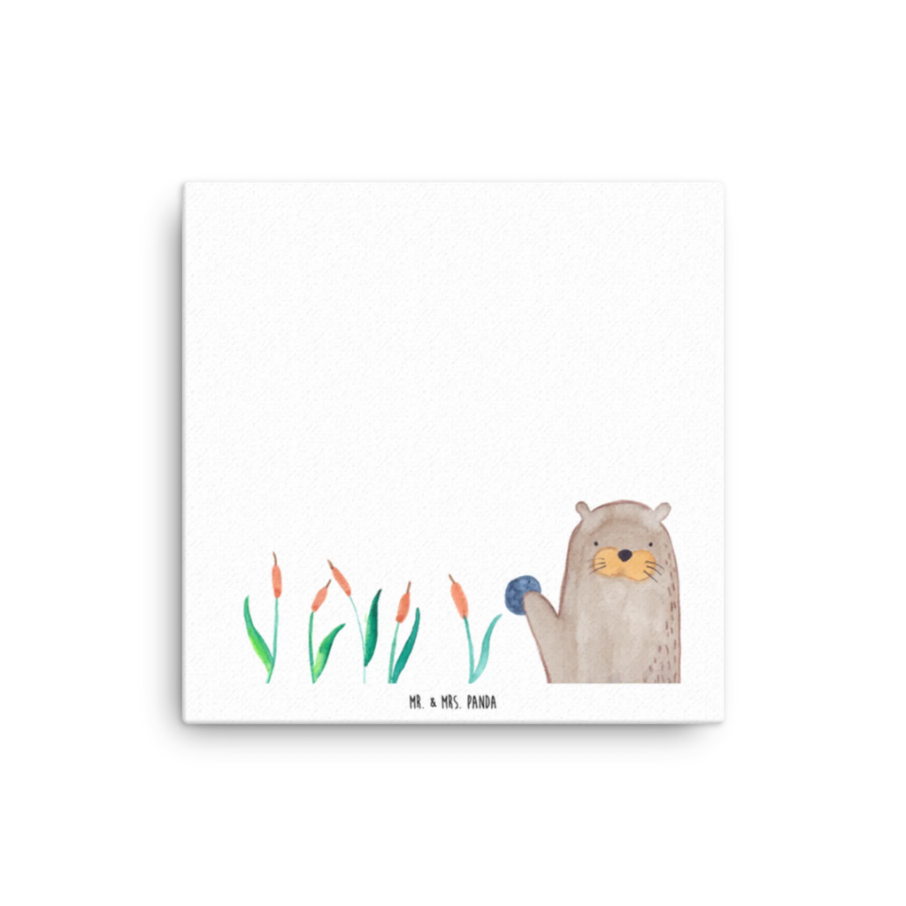 Canvas picture otter Stone Kunstdruck, Leinwand, Seeotter, Fischotter, Otter, Otter Seeotter See Otter