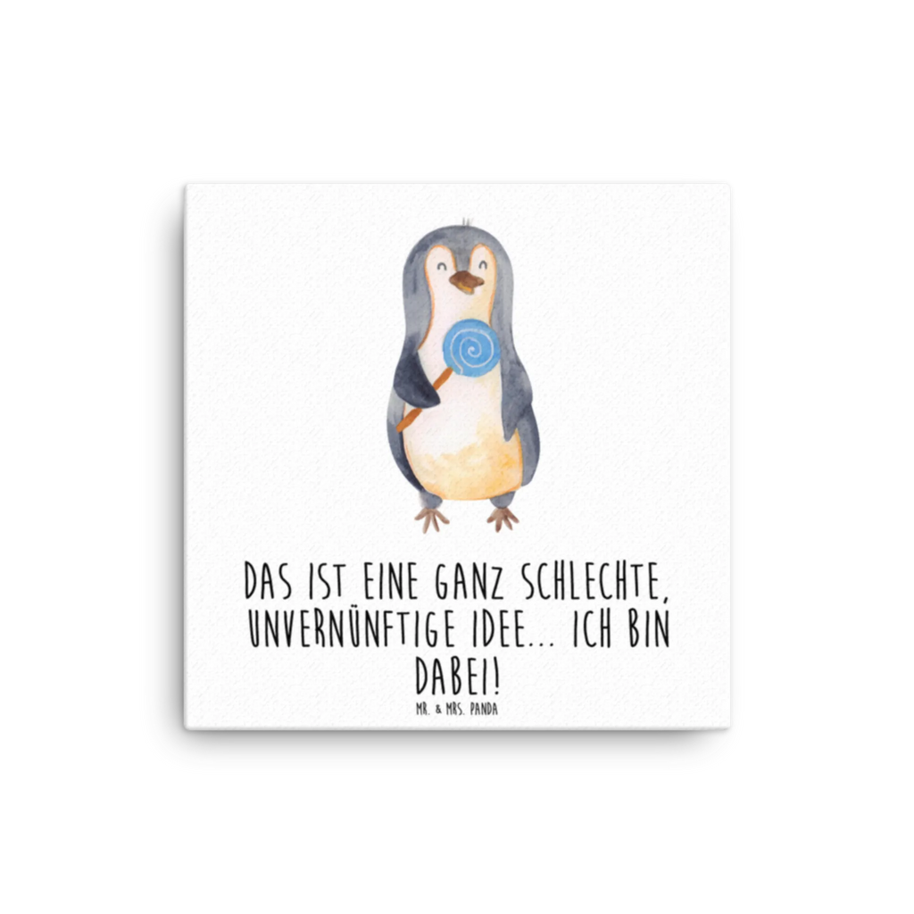 Canvas picture Penguin lollipop Leinwand, Kunstdruck, Pinguin, Ganove, Rabauke, Lolli, Pinguine, Süßigkeiten, Rebell, Gauner, Spruch, Blödsinn