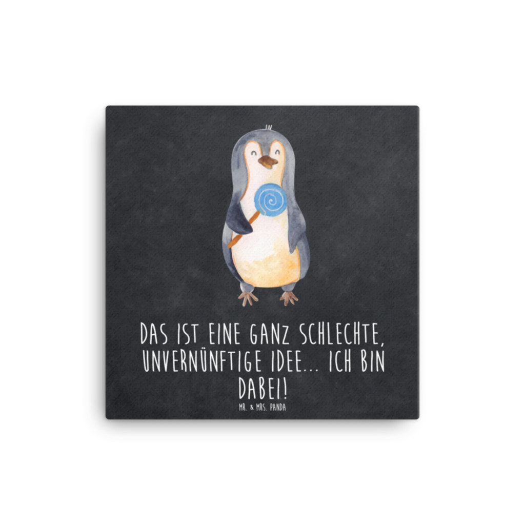 Canvas picture Penguin lollipop Leinwand, Kunstdruck, Pinguin, Ganove, Rabauke, Lolli, Pinguine, Süßigkeiten, Rebell, Gauner, Spruch, Blödsinn