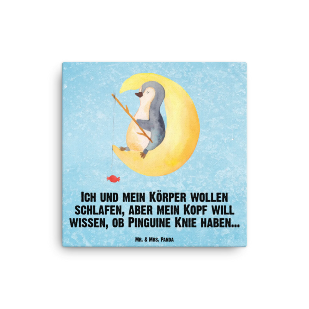 Canvas picture Penguin moon Kunstdruck, Leinwand, Pinguin, Nachtruhe, Gästezimmer, Schlafzimmer, Einschlafen, schlafen, Schlafstörungen, Pinguine, Spruch
