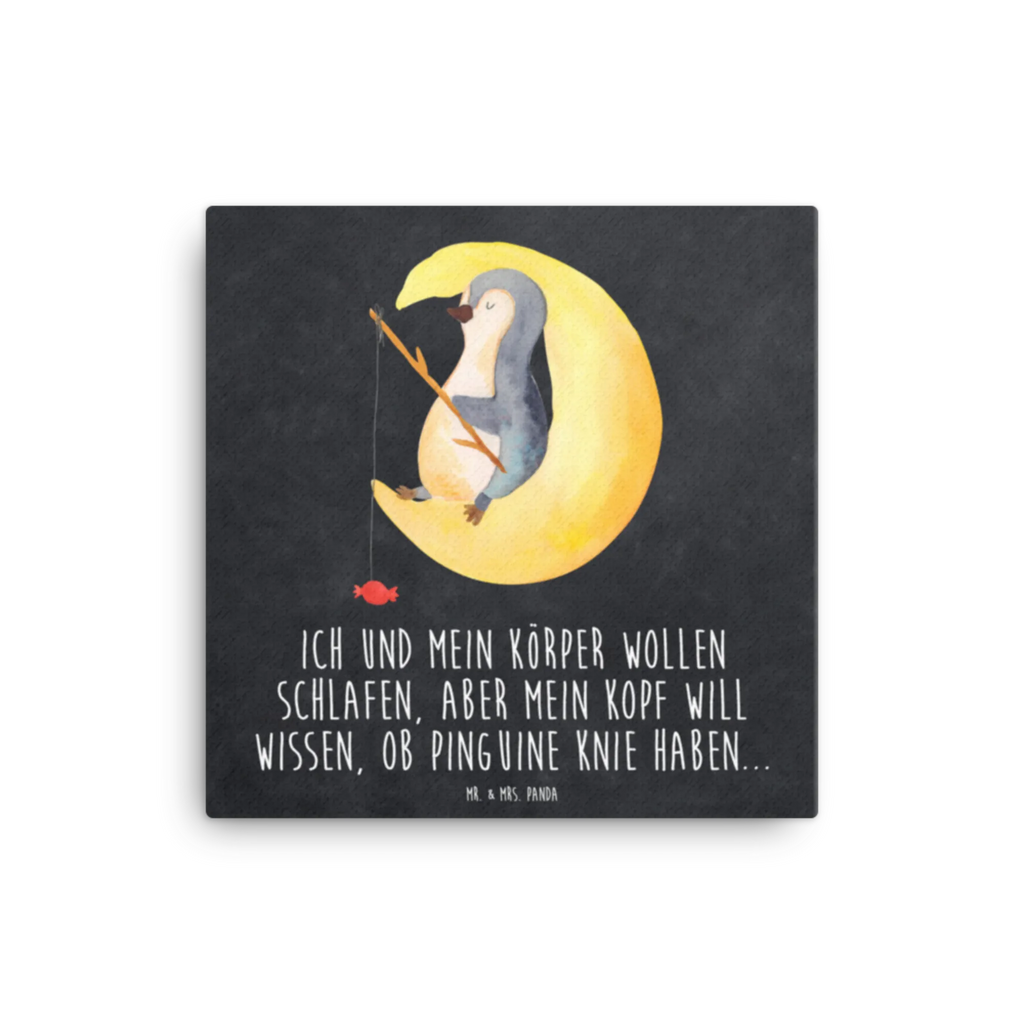 Canvas picture Penguin moon Kunstdruck, Leinwand, Pinguin, Nachtruhe, Gästezimmer, Schlafzimmer, Einschlafen, schlafen, Schlafstörungen, Pinguine, Spruch