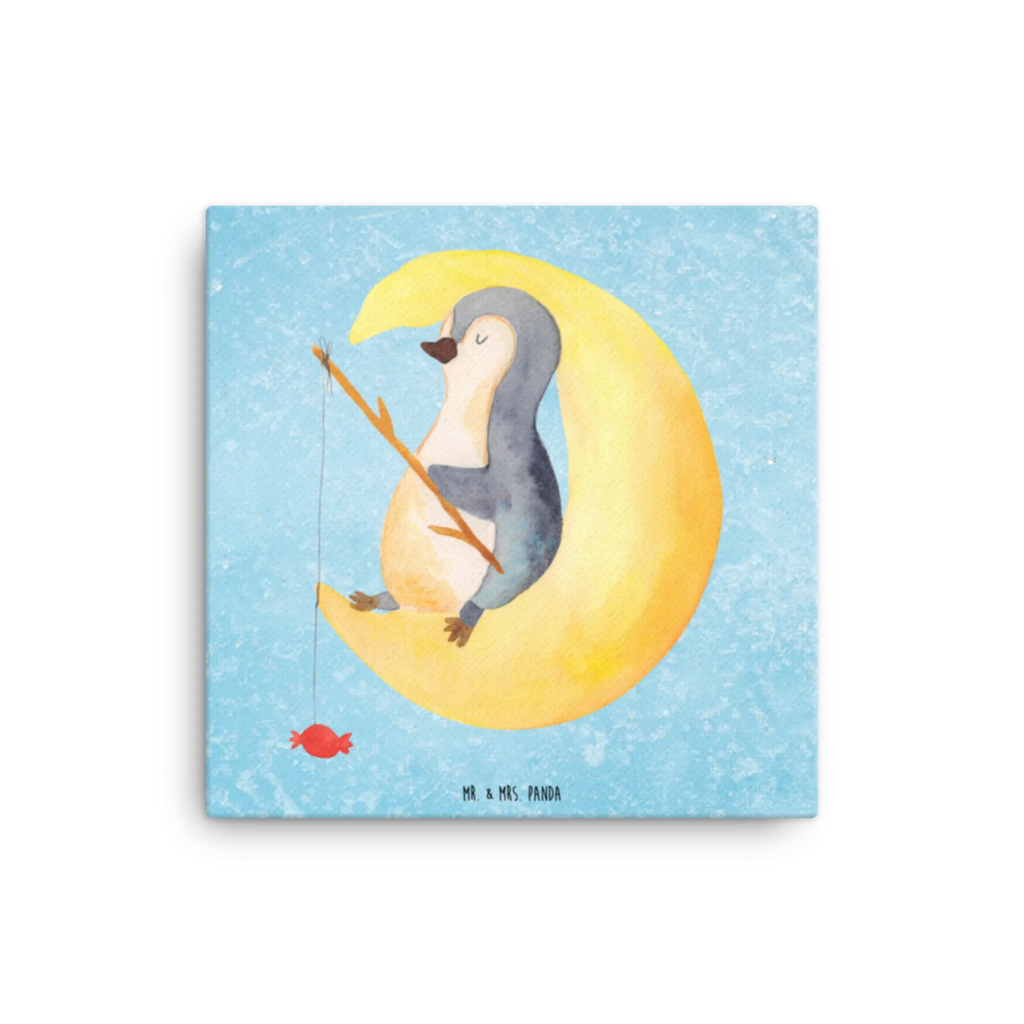 Canvas picture Penguin moon Kunstdruck, Leinwand, Pinguin, Nachtruhe, Gästezimmer, Schlafzimmer, Einschlafen, schlafen, Schlafstörungen, Pinguine, Spruch