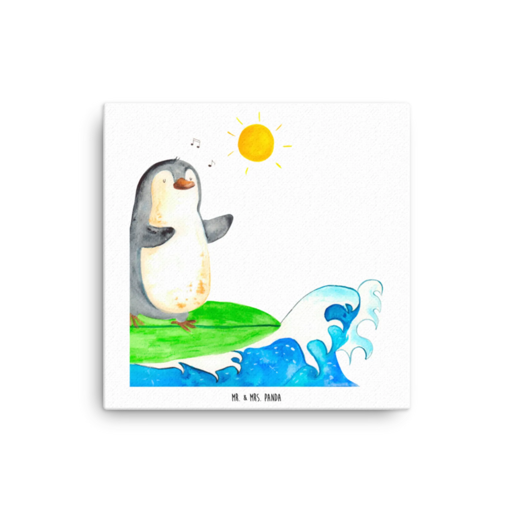 Canvas picture Penguin surfer Kunstdruck, Leinwand, Pinguin, Wellen, Surfer, Portugal, Urlaub, Wellen Reiten, Pinguine, Surfen, Hawaii