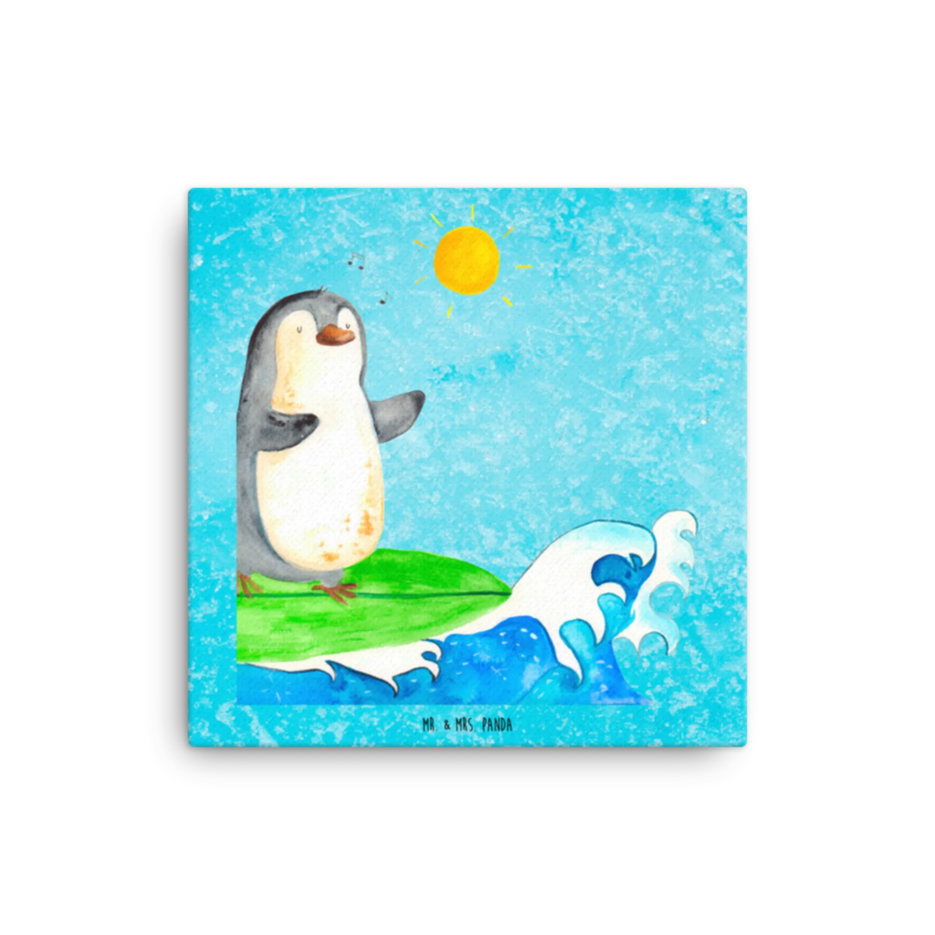 Canvas picture Penguin surfer Kunstdruck, Leinwand, Pinguin, Wellen, Surfer, Portugal, Urlaub, Wellen Reiten, Pinguine, Surfen, Hawaii