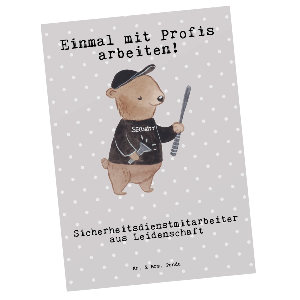 Postcard Security personnel Passion Postcard, paper, gift, postcards, card, invitation, letter, invitation card, gift card, gift idea, best, farewell gift, passing exam, anniversary, retirement, promotion, job start, sayings, funny, profession