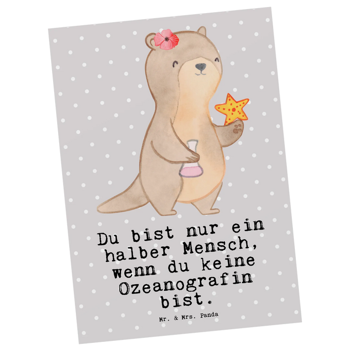 Postkarte Ozeanografin Herz