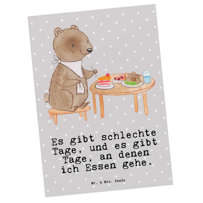 Postcard bear to eat out