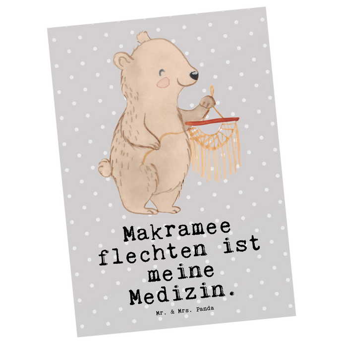 Postcard bear macrame