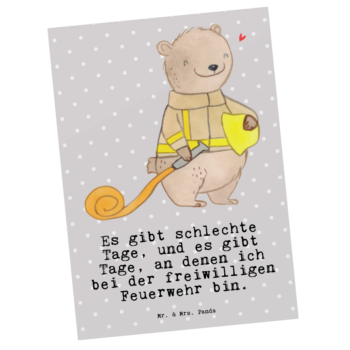 Postcard bear Volunteer firefighter