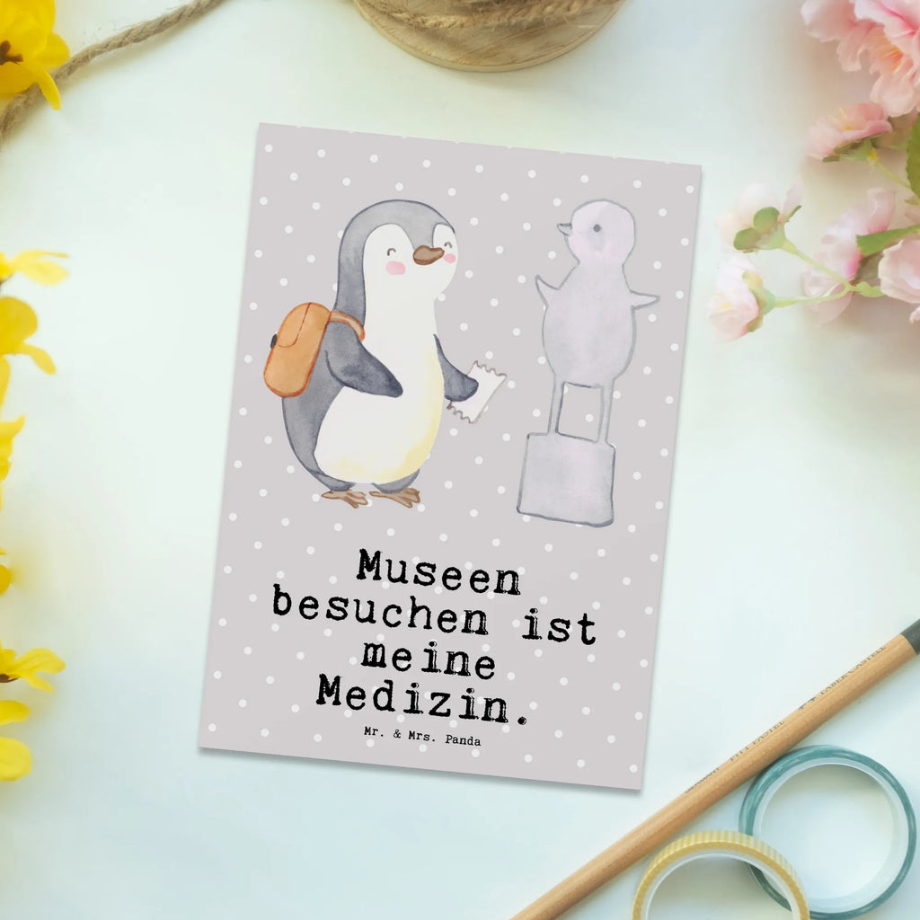 Postcard penguin to visit a museum invitation card, card, postcards, gift card, paper, Postcard, gift, letter, invitation, Gift, sport, hobby, giving, thank you, award, profit, athlete, Visit museum, museums