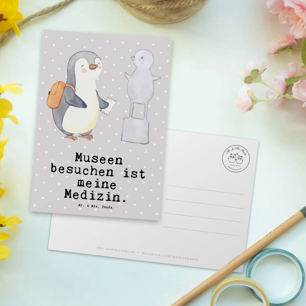 Postcard penguin to visit a museum invitation card, card, postcards, gift card, paper, Postcard, gift, letter, invitation, Gift, sport, hobby, giving, thank you, award, profit, athlete, Visit museum, museums