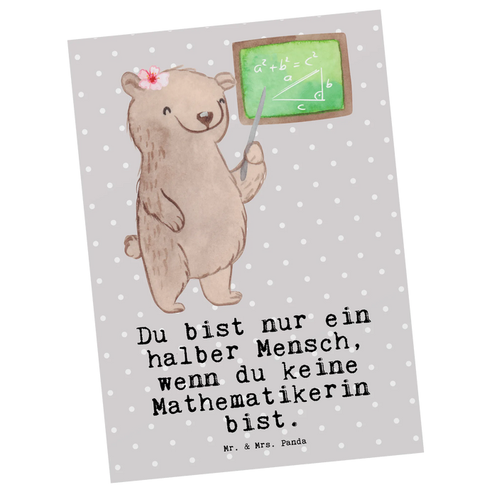 Postkarte Mathematikerin Herz
