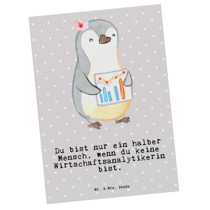 Postkarte Wirtschaftsanalytikerin Herz