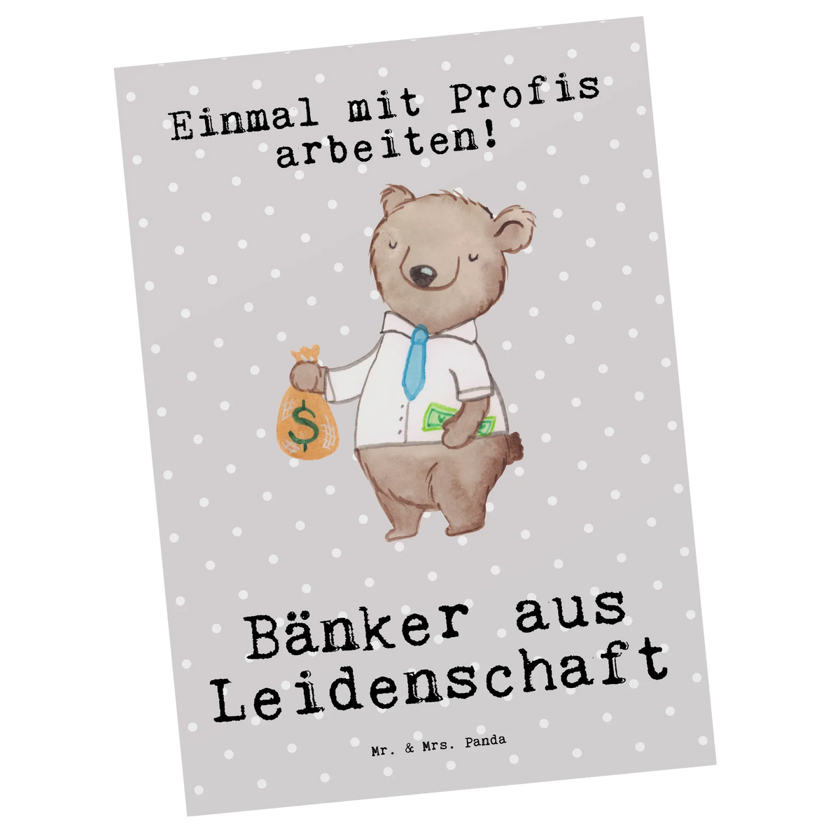 Postcard Banker Passion gift, sayings, gift idea, best, farewell gift, passing exam, anniversary, retirement, promotion, job start, profession
