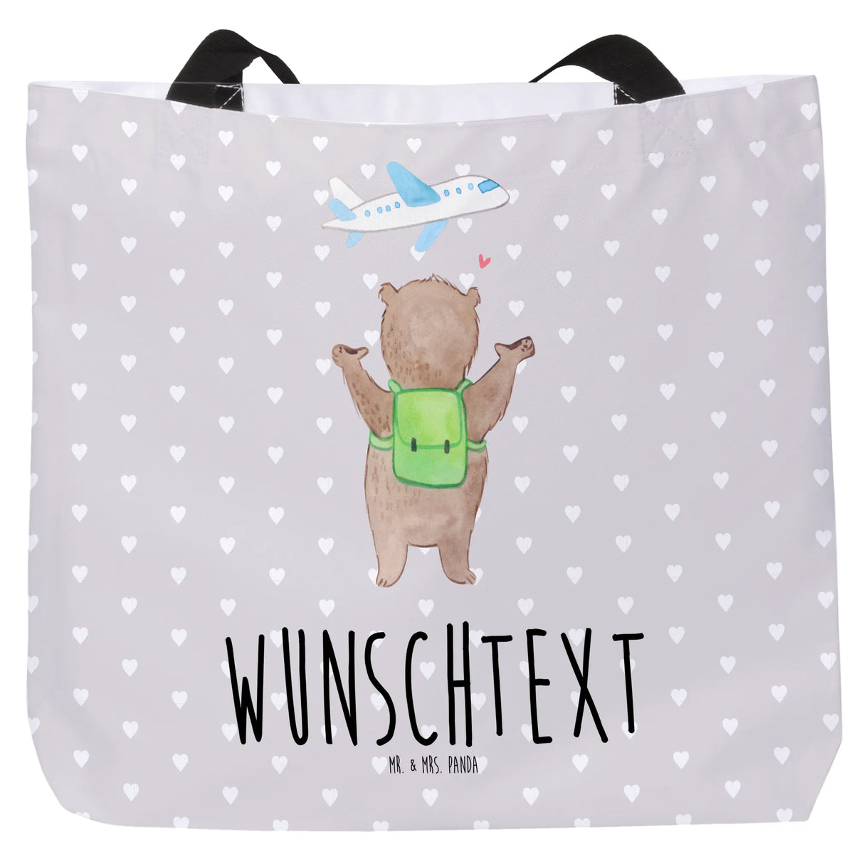 Spersonalizowany Shopper niedźwiedź samolot Miłość, przyjaciel, przyjaciółka, mąż, żona, wesele, zaręczyny, prośba o rękę, prezent miłosny, rocznica, dzień ślubu