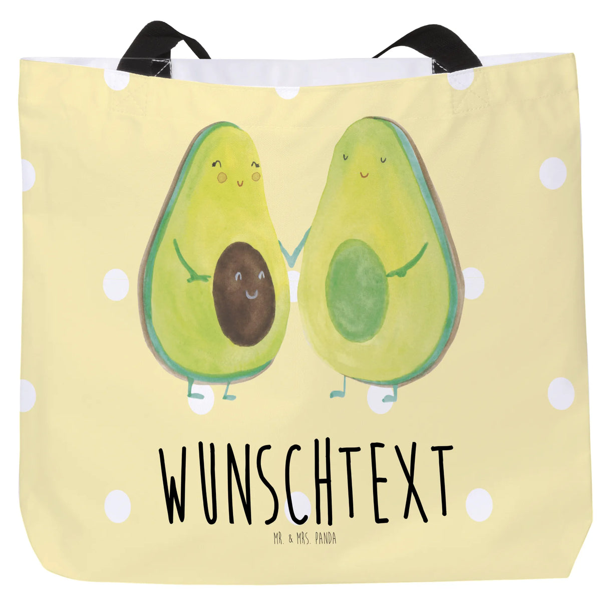 Personalised shopper avocado pair vegetables, children, wedding, birth, pregnancy