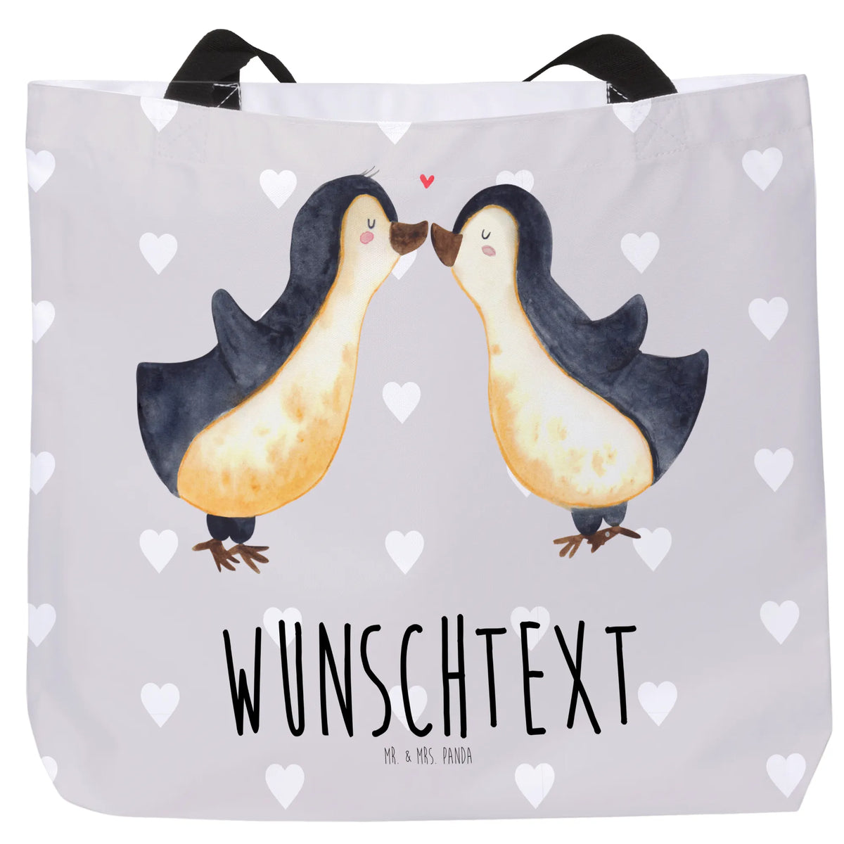 Personalisierter Shopper Pinguin Liebe
