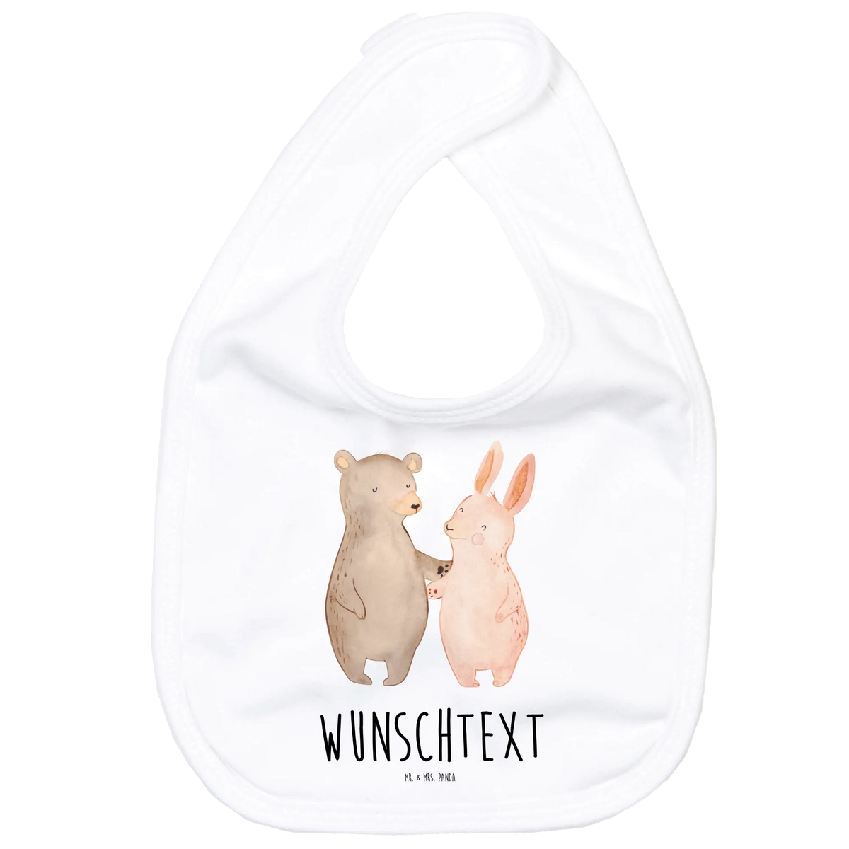 Personalised bib bear and rabbit Embrace Loving, Two, Together, Marriage, Proposal of marriage, Love gift, gift for her, gift for him, anniversary gift, rabbit, best friend, friends
