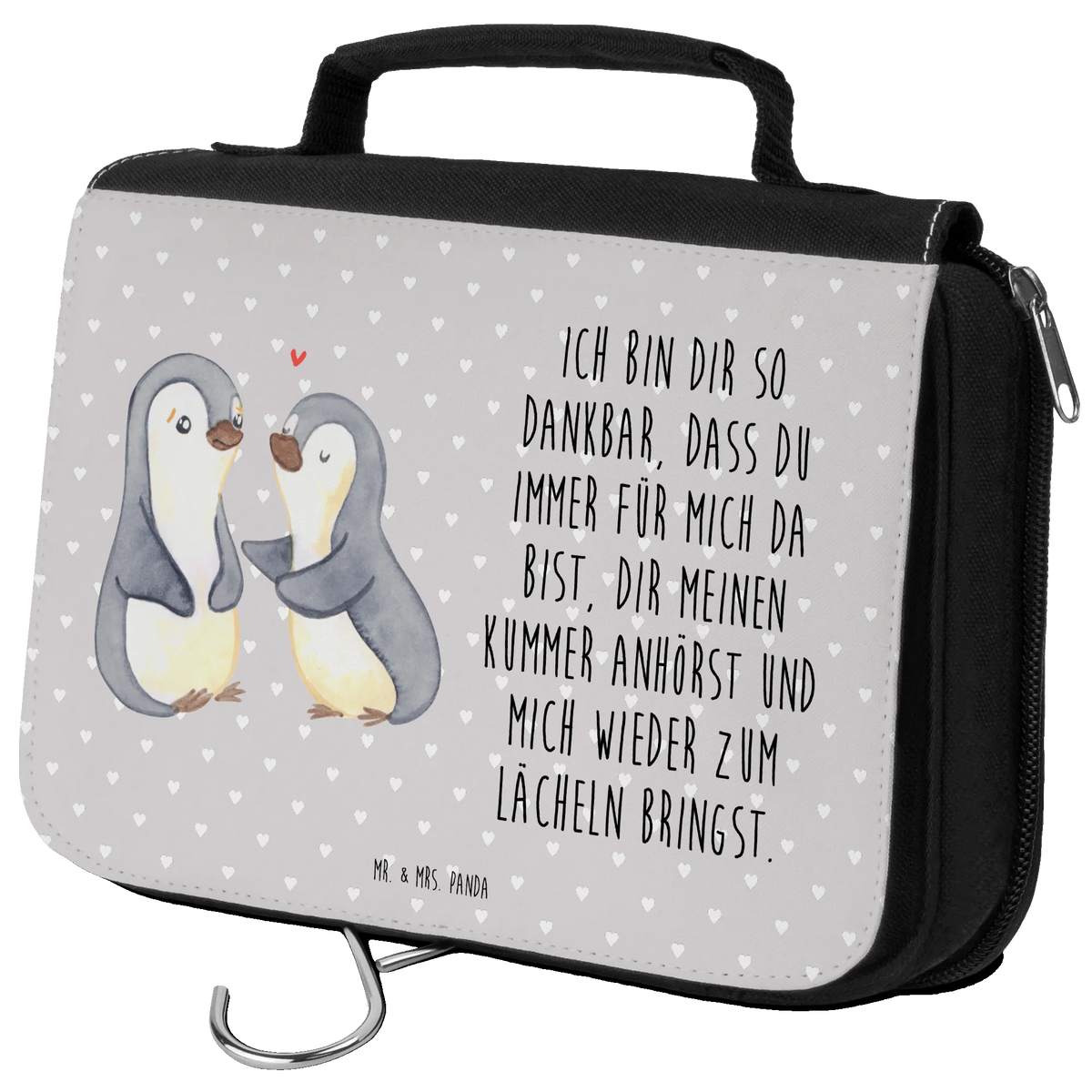 Kulturbeutel Pinguine trösten Reise-Kulturtasche, beauty case, Kosmetiktasche, duschbeutel, Kosmetikbeutel, badtasche, hygienebeutel, beautycase, Kulturtasche, Toilettentasche, Make-Up Tasche, Waschbeutel, kosmetiktäschchen, Schminktasche, Waschtasche, kulturtäschchen, Kulturbeutel, Reisebeutel, Schminkbeutel, hygienetasche, Necessaire, Freundin, Freund, Liebe, Liebesgeschenk, Jahrestag, Verlobung, Partner, Ehemann, Ehefrau, Heiraten, Heiratsantrag, Hocheitstag, Geschenk für Freundin, für Männer, Mitbringsel, Geschenk für Partner, Hochzeitstag, für Ehemann, Geschenk für Frauen, Liebesbeweis, Valentinstag