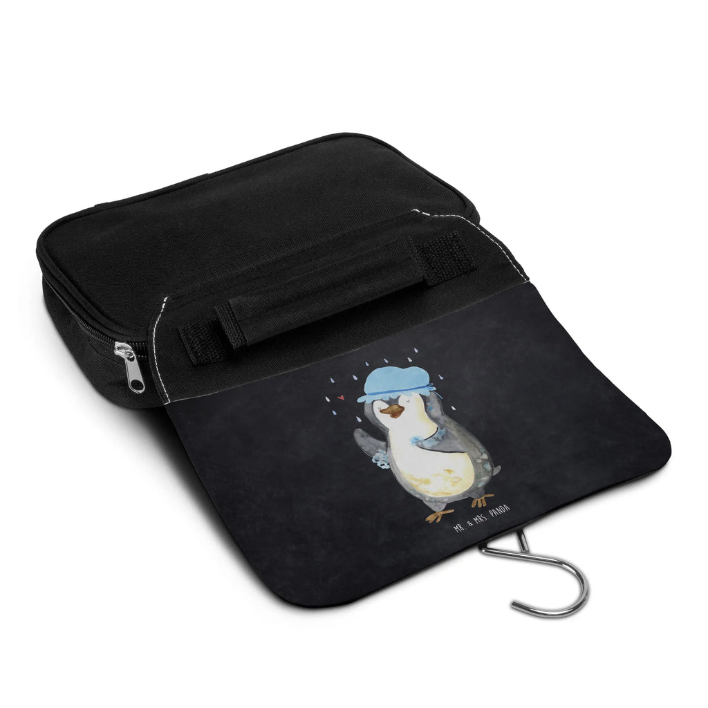 Kulturbeutel Pinguin Duschen Kosmetiktasche, Waschtasche, Reisebeutel, Kulturbeutel, Schminktasche, Schminkbeutel, Waschbeutel, hygienebeutel, badtasche, Toilettentasche, Necessaire, beautycase, hygienetasche, Kulturbeutel Waschbar, Kulturtasche, Pinguin, Dusche, Neuanfang, glücklich sein, Motivation, Lebensmotto, Pinguine, Neustart, Duschen