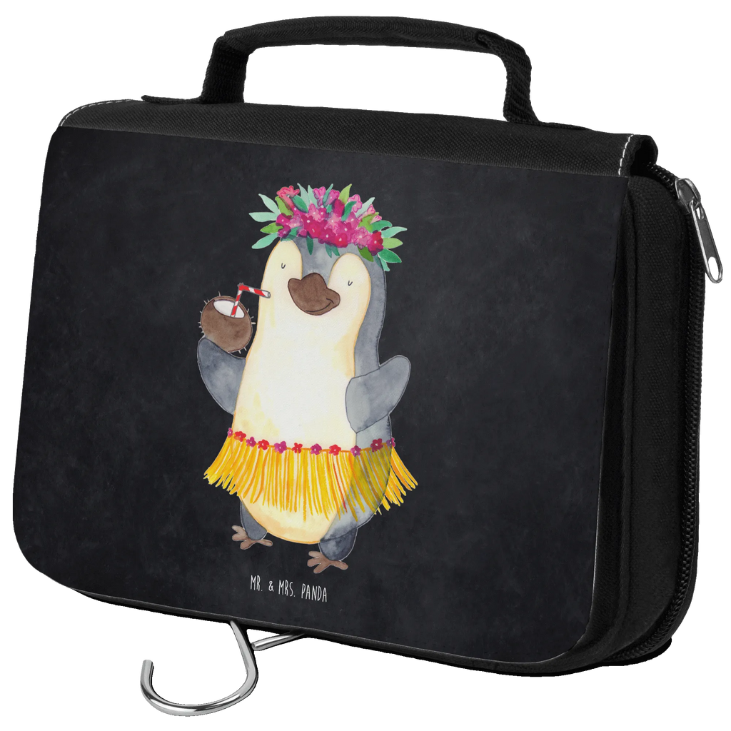 Kulturbeutel Pinguin Kokosnuss beautycase, Kosmetiktasche, hygienetasche, Necessaire, hygienebeutel, badtasche, Kulturbeutel, Toilettentasche, Schminkbeutel, Reisebeutel, Waschtasche, Schminktasche, Kulturbeutel Waschbar, Waschbeutel, Kulturtasche, Pinguin, Urlaub, Aloha, Hawaii, Pinguine, Kokosnuss