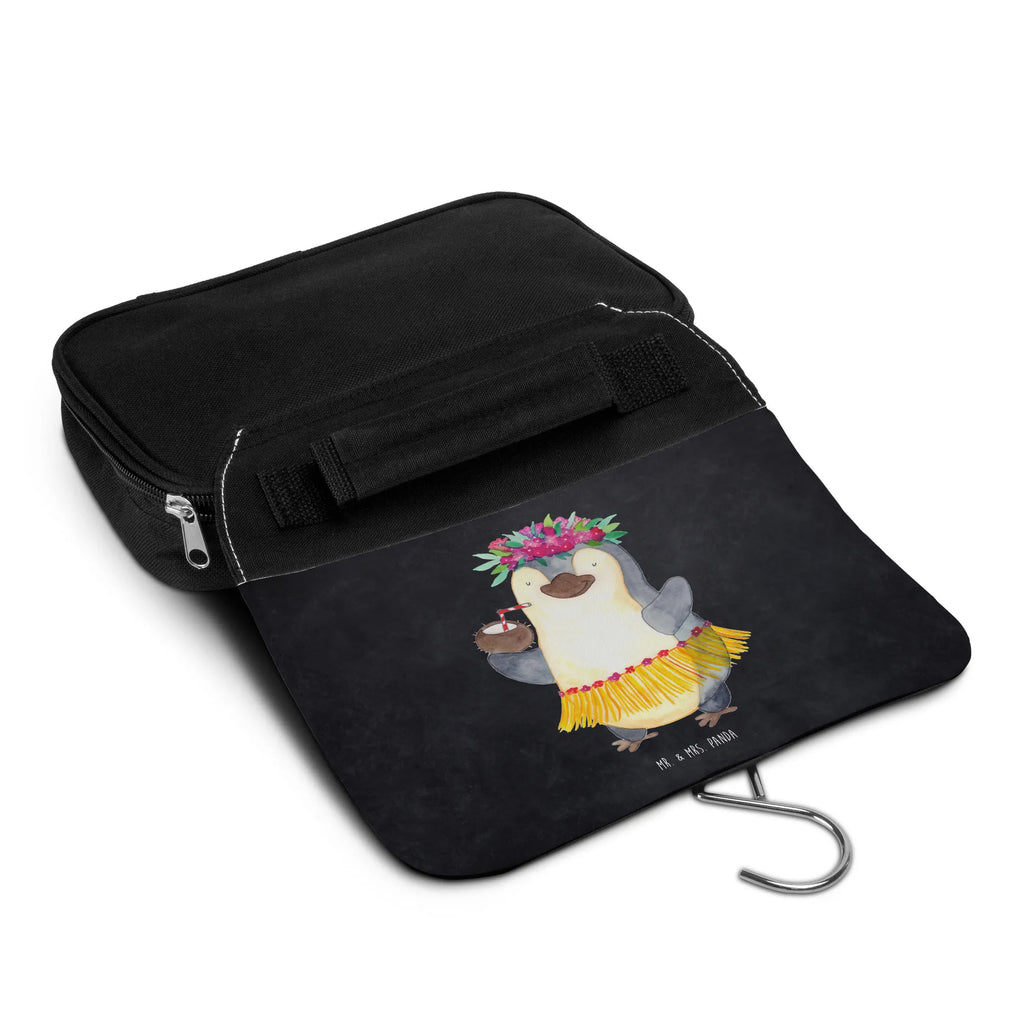 Kulturbeutel Pinguin Kokosnuss beautycase, Kosmetiktasche, hygienetasche, Necessaire, hygienebeutel, badtasche, Kulturbeutel, Toilettentasche, Schminkbeutel, Reisebeutel, Waschtasche, Schminktasche, Kulturbeutel Waschbar, Waschbeutel, Kulturtasche, Pinguin, Urlaub, Aloha, Hawaii, Pinguine, Kokosnuss