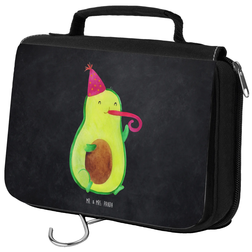 Kulturbeutel Avocado Feier Waschbeutel, hygienetasche, Kulturbeutel Waschbar, Kosmetiktasche, Reisebeutel, badtasche, Kulturbeutel, Waschtasche, beautycase, Necessaire, Schminkbeutel, Schminktasche, Kulturtasche, hygienebeutel, Toilettentasche, Avocado, Veggie, Vegan, Gesund, Tröte, Feier, Geburtstag, Party, Gute Laune, Fete, Feierlichkeit