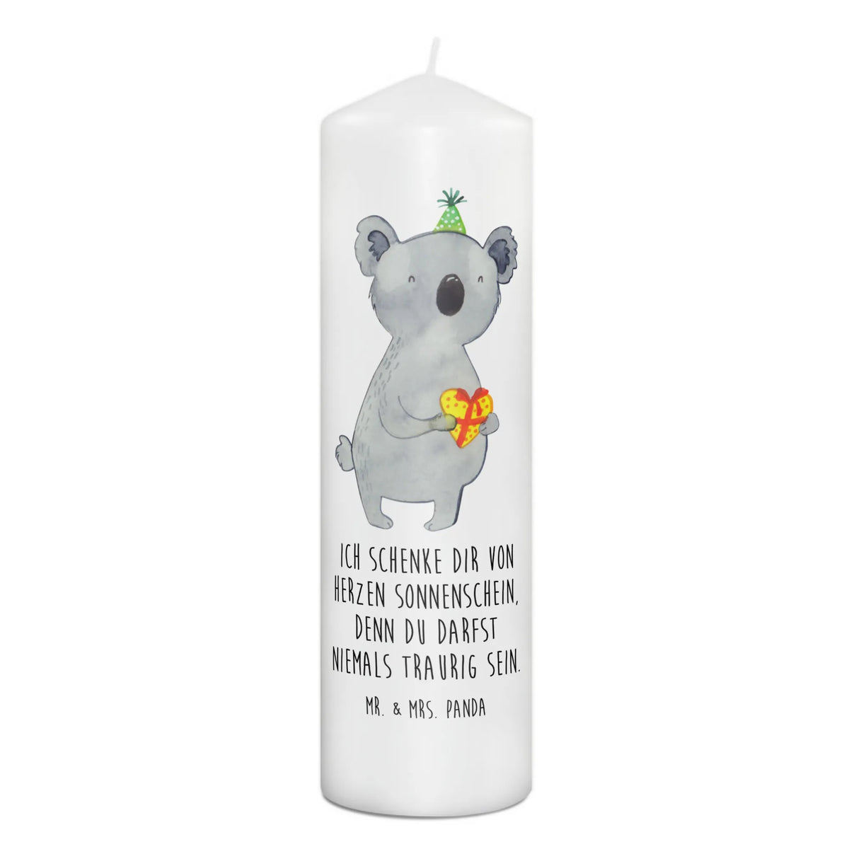 Kerze Koala Geschenk Stumpenkerze, Erinnerungslicht, Blockkerze, Erinnerungskerze, Kerze, Wachskerze, Bedruckte Kerze, Zylinderkerze, Koalabär, Koala, Geburtstag, Geschenk, Party