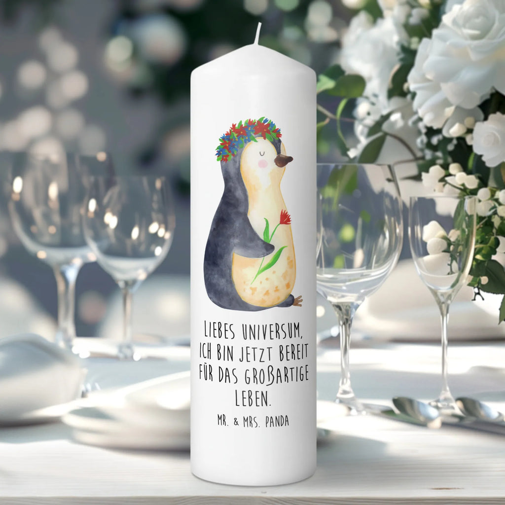 Kerze Pinguin Blumenkranz Handgemachte Kerze, Adventskerze, Wachskerze, Erinnerungslicht, Zylinderkerze, Schmuckkerze, Dekorative Kerze, Bedruckte Kerze, Osterkerze, Grosse Kerze, Laternenkerze, Wunschkerze, Hochzeitskerze, Blockkerze, Kerze Mit Motiv, Tischkerze, Erinnerungskerze, Stumpenkerze, Kerze Mit Spruch, Geburtskerze, Geburtstagskerze, Kommunionskerze, Dinnerkerze, Gartenkerze, Weihnachtskerze, Dekokerze, Tafelkerze, Pinguin, Universum, Leben, Liebeskummer, Motivation, Blumenkranz, Lebensziele, Wünsche, Lebenslust, Geschenkidee, Pinguine, Ziele
