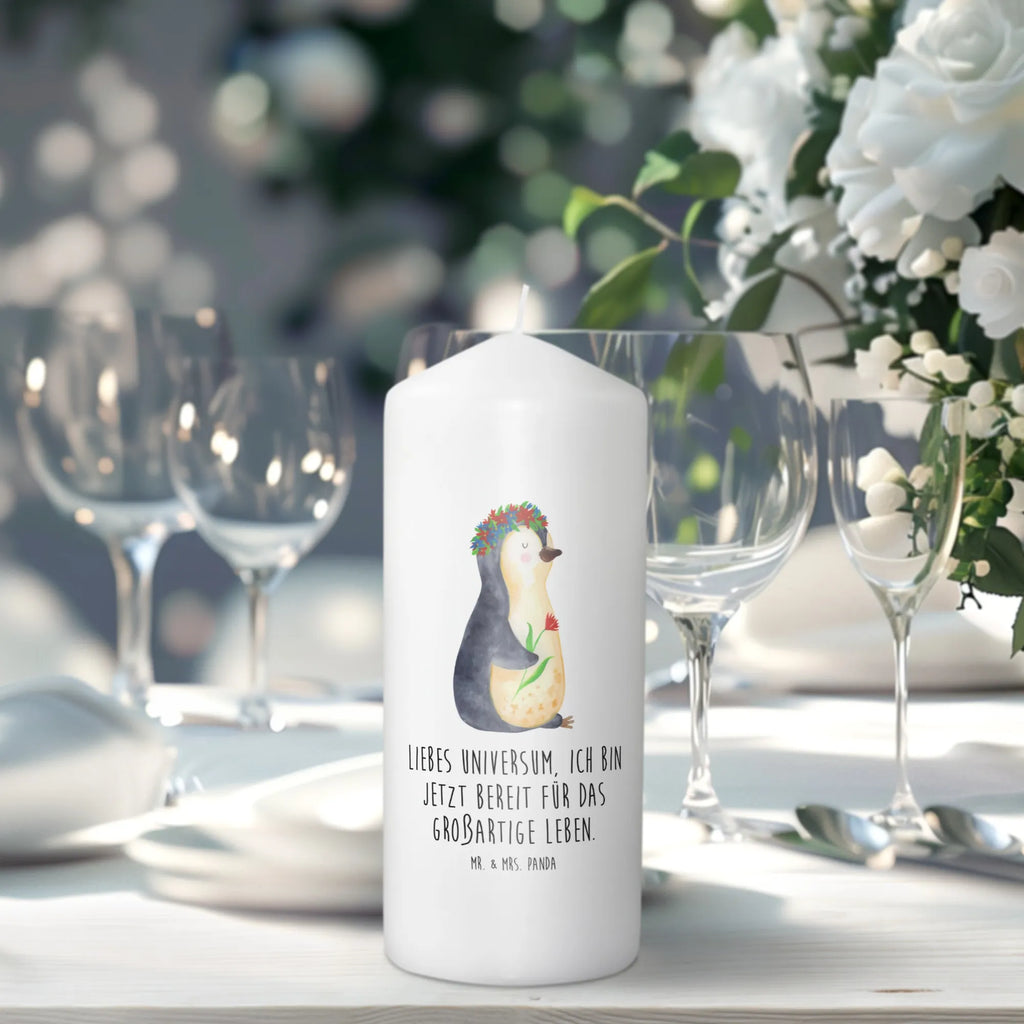 Kerze Pinguin Blumenkranz Handgemachte Kerze, Adventskerze, Wachskerze, Erinnerungslicht, Zylinderkerze, Schmuckkerze, Dekorative Kerze, Bedruckte Kerze, Osterkerze, Grosse Kerze, Laternenkerze, Wunschkerze, Hochzeitskerze, Blockkerze, Kerze Mit Motiv, Tischkerze, Erinnerungskerze, Stumpenkerze, Kerze Mit Spruch, Geburtskerze, Geburtstagskerze, Kommunionskerze, Dinnerkerze, Gartenkerze, Weihnachtskerze, Dekokerze, Tafelkerze, Pinguin, Universum, Leben, Liebeskummer, Motivation, Blumenkranz, Lebensziele, Wünsche, Lebenslust, Geschenkidee, Pinguine, Ziele