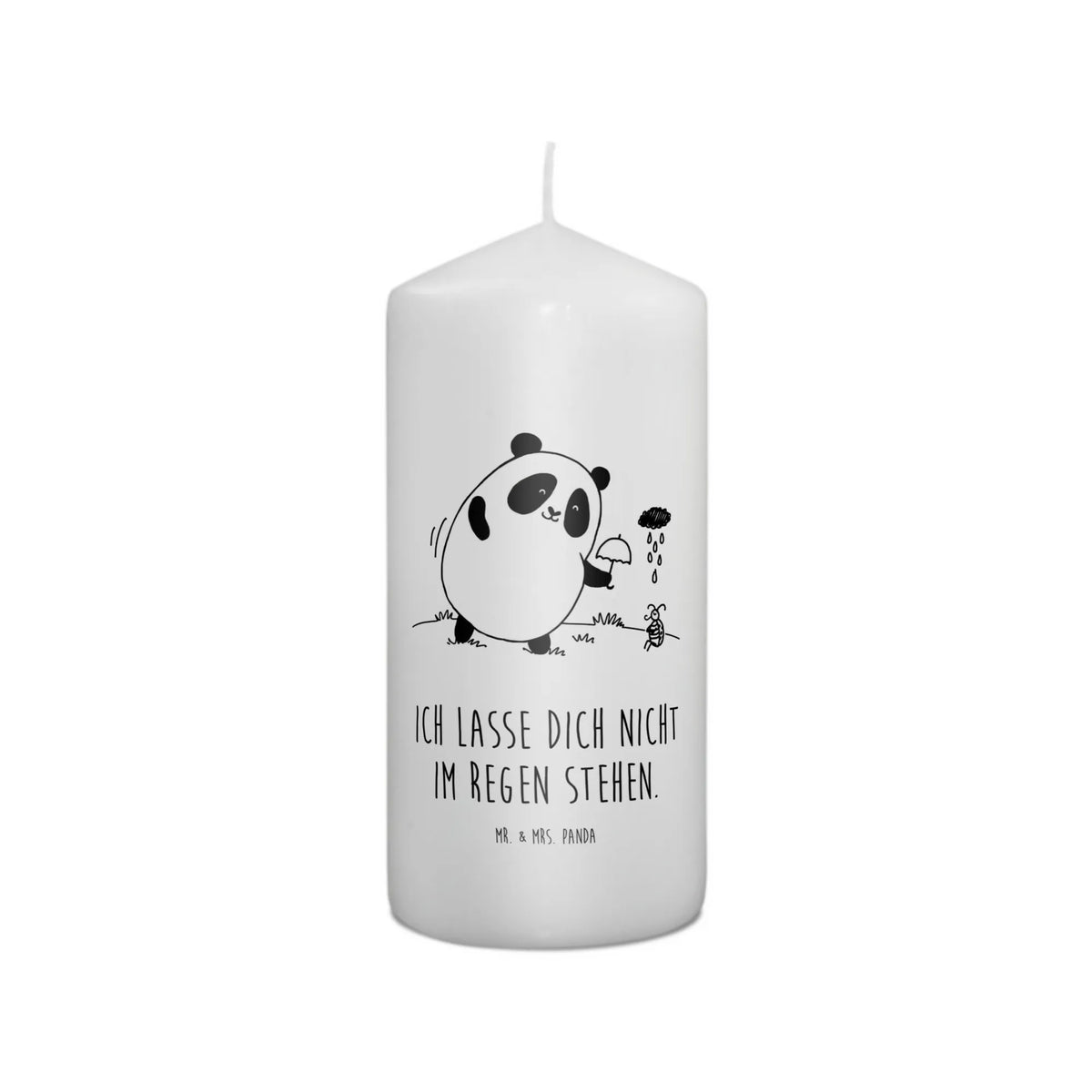 Candle Panda togetherness Bedruckte Kerze, Blockkerze, Erinnerungslicht, Stumpenkerze, Erinnerungskerze, Kerze, Zylinderkerze, Wachskerze