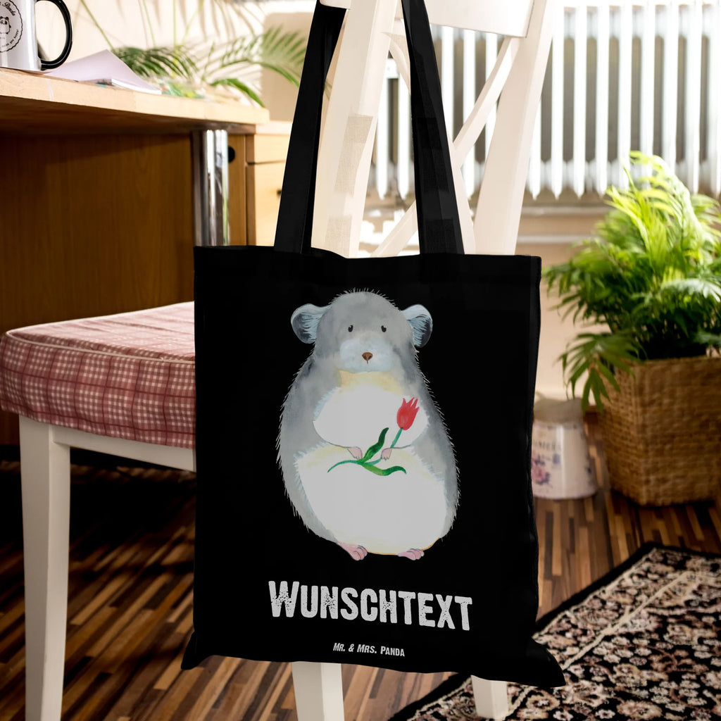 Personalised tote bag chinchilla flower Stoffbeutel mit Namen, Tragetasche mit Namen, Einkaufstasche mit Namen, Personalisierte Kindergartentasche, Personalisierte Beuteltasche, Personalisierter Jutebeutel, Personalisierter Beutel, Personalisierter Stoffbeutel, Personalisierte Jutetasche, Personalisierte Einkaufstasche, Personalisierte Tasche, Tiermotive, Gute Laune, lustige Sprüche, Tiere, Büro, Depressionen, traurig sein, Chinchilla, Chaos, Büroalltag, Kummer, Chinchillas, Liebeskummer, Glücklichsein