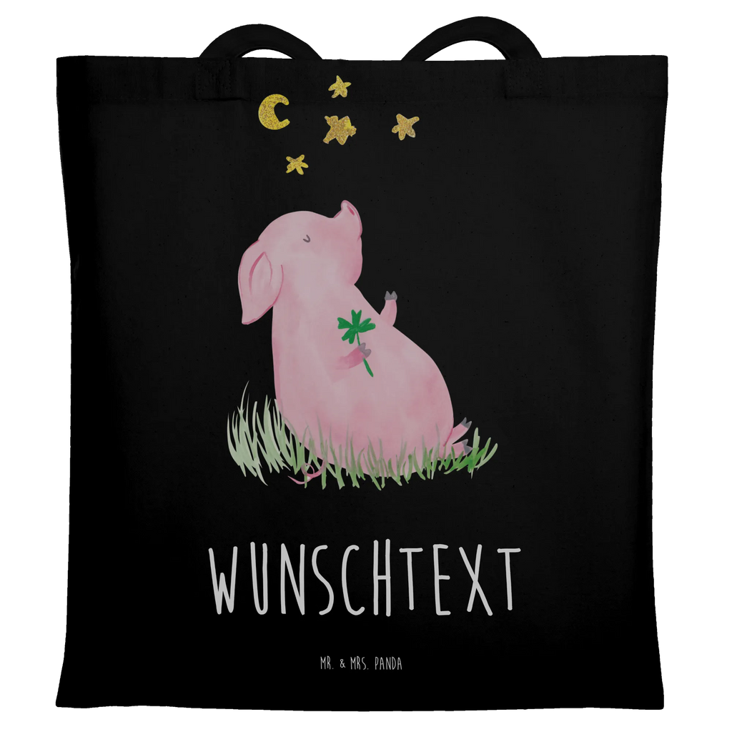 Personalised tote bag Pig Luck Personalisierte Beuteltasche, Personalisierter Beutel, Personalisierte Einkaufstasche, Personalisierter Jutebeutel, Personalisierter Stoffbeutel, Tragetasche mit Namen, Einkaufstasche mit Namen, Stoffbeutel mit Namen, Personalisierte Tasche, Personalisierte Jutetasche, Personalisierte Kindergartentasche, Tiermotive, Gute Laune, lustige Sprüche, Tiere, Glücksschwein. Glück, Schwein, Schweinchen, Sterne, Sernchen, Ziele, Träume, Motivation, Glücksbringer