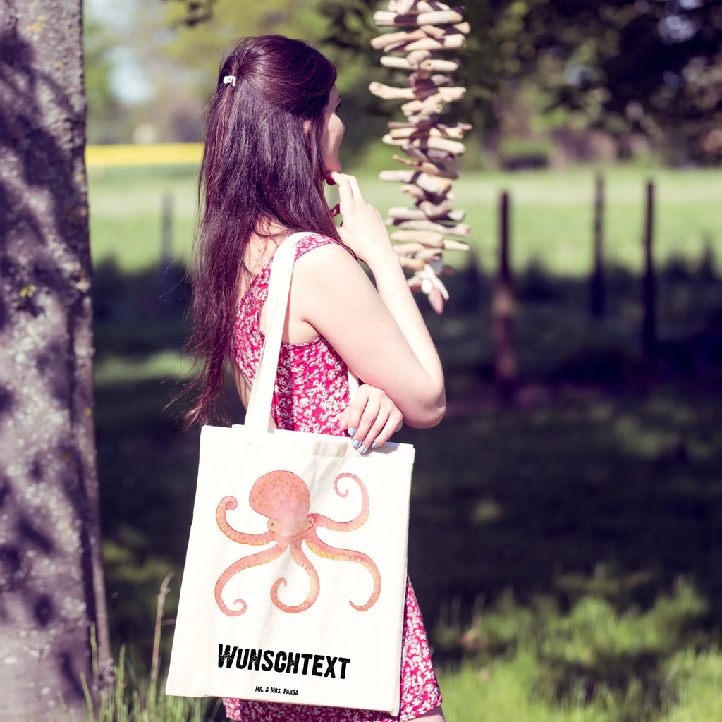 Personalised tote bag Squid Stoffbeutel mit Namen, Einkaufstasche mit Namen, Personalisierter Jutebeutel, Personalisierte Einkaufstasche, Personalisierter Beutel, Personalisierte Beuteltasche, Personalisierter Stoffbeutel, Personalisierte Tasche, Personalisierte Jutetasche, Tragetasche mit Namen, Personalisierte Kindergartentasche, Tiermotive, Gute Laune, lustige Sprüche, Tiere, Meerestier, Meer, Wasser, Arme, Krake, Tintenfisch, Ozean