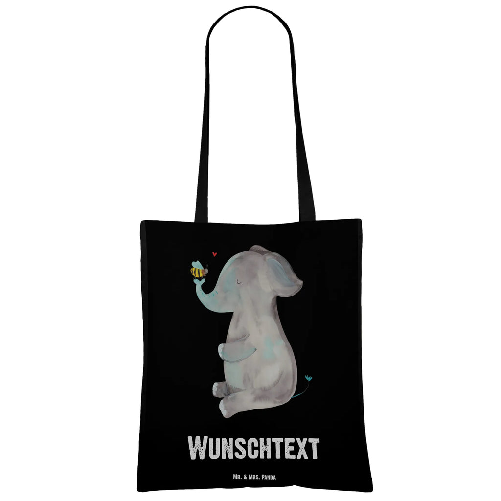 Personalisierte Tragetasche Elefant & Biene Stoffbeutel mit Namen, Schultertasche, Personalisierte Tasche, Einkaufstasche mit Namen, Personalisierter Jutebeutel, Personalisierte Kindergartentasche, Strandtasche, Personalisierter Stoffbeutel, Personalisierte Einkaufstasche, Personalisierter Beutel, Tragetasche mit Namen, Tüte, Shopper, Personalisierte Beuteltasche, Umhängetasche, Personalisierte Jutetasche, Einkaufsbeutel, Lustige Sprüche, Tiere, Tiermotive, Gute Laune, Liebesspruch, Liebe, Elefant, Jahrestag, Liebesbeweis, Biene, Liebesgeschenk, Hochzeitsgeschenk, Heiratsantrag