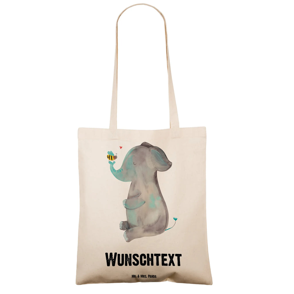 Personalisierte Tragetasche Elefant & Biene Stoffbeutel mit Namen, Schultertasche, Personalisierte Tasche, Einkaufstasche mit Namen, Personalisierter Jutebeutel, Personalisierte Kindergartentasche, Strandtasche, Personalisierter Stoffbeutel, Personalisierte Einkaufstasche, Personalisierter Beutel, Tragetasche mit Namen, Tüte, Shopper, Personalisierte Beuteltasche, Umhängetasche, Personalisierte Jutetasche, Einkaufsbeutel, Lustige Sprüche, Tiere, Tiermotive, Gute Laune, Liebesspruch, Liebe, Elefant, Jahrestag, Liebesbeweis, Biene, Liebesgeschenk, Hochzeitsgeschenk, Heiratsantrag