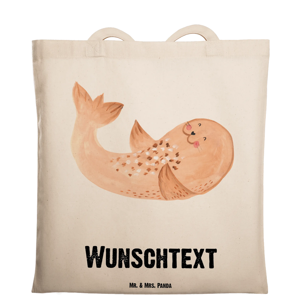 Personalisierte Tragetasche Robbe liegend Personalisierter Beutel, Personalisierter Jutebeutel, Personalisierter Stoffbeutel, Personalisierte Tasche, Personalisierte Einkaufstasche, Einkaufstasche mit Namen, Stoffbeutel mit Namen, Personalisierte Kindergartentasche, Tragetasche mit Namen, Personalisierte Beuteltasche, Personalisierte Jutetasche, Tiermotive, Gute Laune, lustige Sprüche, Tiere, Seehund, Strand, Robben, Nordsee, Ostsee, Freude, Meerestier, Robbe, Lachen