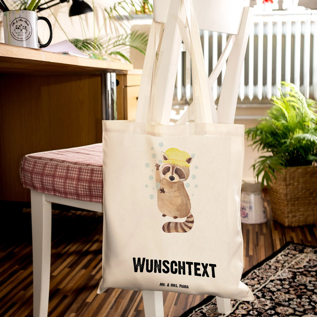 Personalised tote bag Raccoon Shopper, Personalisierte Jutetasche, Einkaufstasche mit Namen, Personalisierter Stoffbeutel, Einkaufsbeutel, Personalisierte Tasche, Umhängetasche, Stoffbeutel mit Namen, Tüte, Personalisierte Einkaufstasche, Personalisierte Beuteltasche, Personalisierter Jutebeutel, Strandtasche, Personalisierter Beutel, Personalisierte Kindergartentasche, Schultertasche, Tragetasche mit Namen, Lustige Sprüche, Tiere, Tiermotive, Gute Laune, Seifenblasen, Waschbär, Waschen, Fröhlich, Tagträumen, Plan