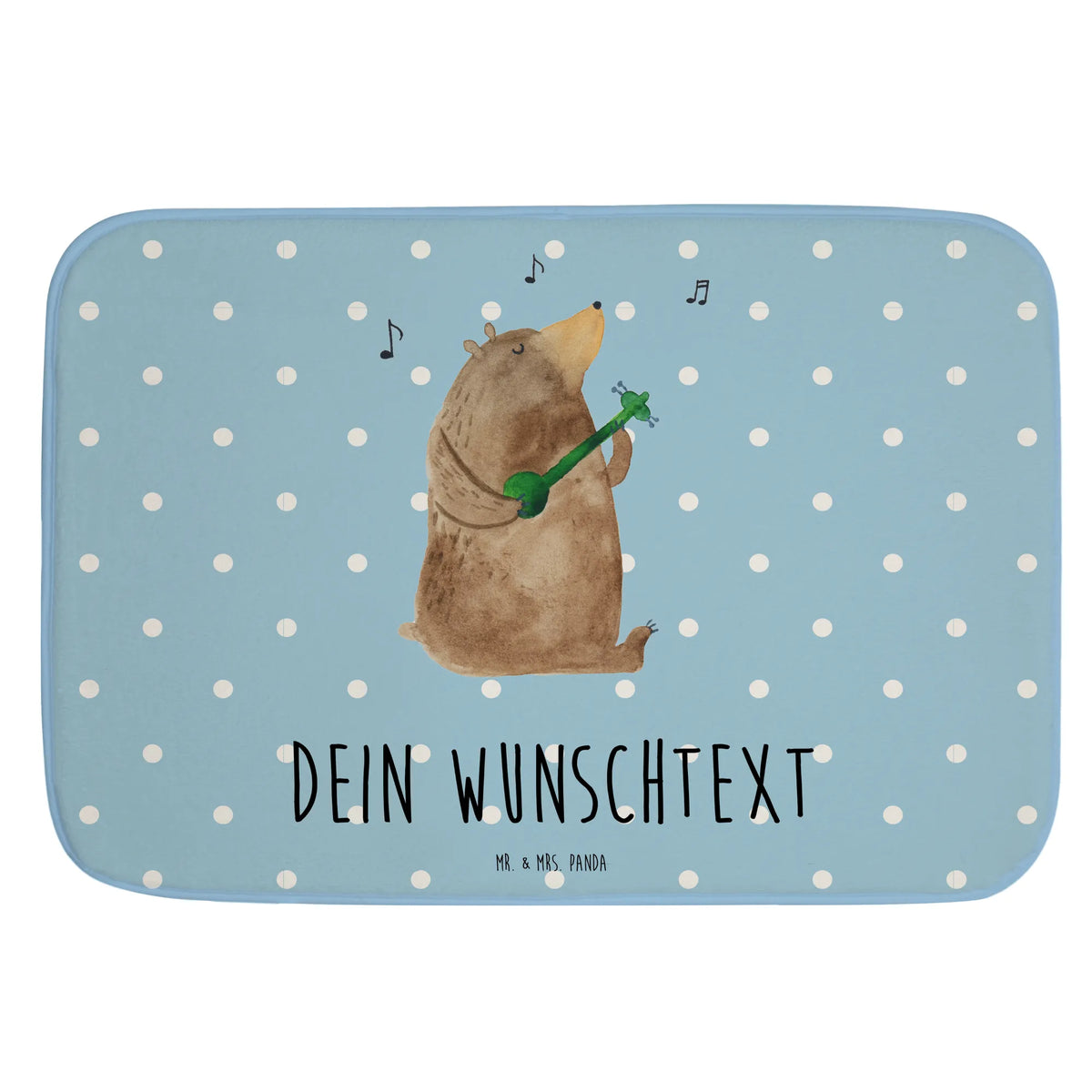 Personalised bath mat bear guitar teddy bear, cuddly toy