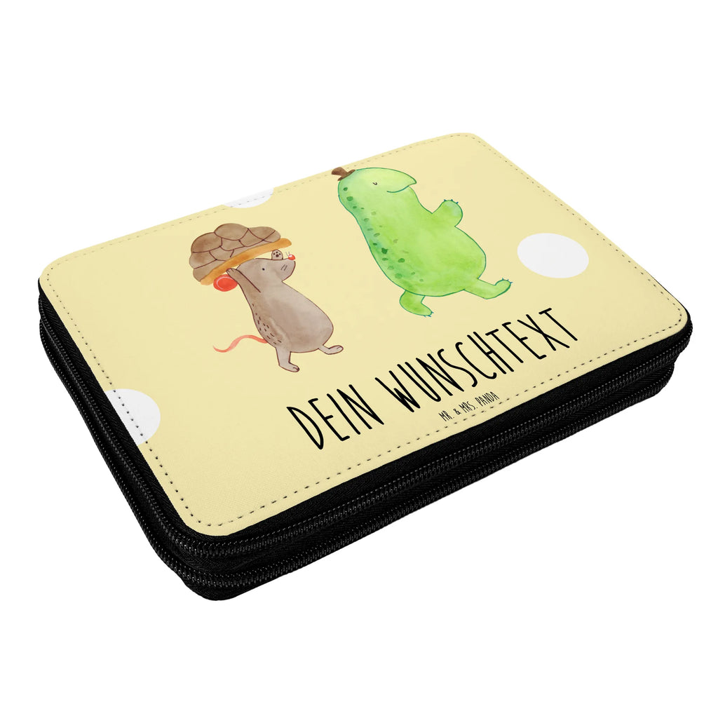 Personalised leather folder tortoise Mouse Federmappe mit Namen, Stiftemappe mit Namen, Personalisierte Stiftetasche, Stifterolle mit Namen, PersonalisierteS Stifte Etui, Personalisierte Federmappe, Federmäppchen mit Namen, Personalisierte Stifterolle, PersonalisierteS Federmäppchen, Schildkröte, Beste Freunde, Maus, Beste Freundinnen, Freunde, Freundinnen