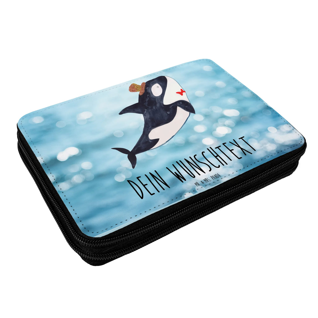 Personalised leather folder orca cylinder Federmappe mit Namen, Personalisierte Stifterolle, Personalisierte Stiftetasche, PersonalisierteS Federmäppchen, Personalisierte Federmappe, Stifterolle mit Namen, Federmäppchen mit Namen, PersonalisierteS Stifte Etui, Stiftemappe mit Namen, Meer, Urlaub, Meerestiere, Glückwunsch, Narwal, Orca, Feier, Fest, Glitter, Glitzer, Fete, Konfetti, Geburtstag