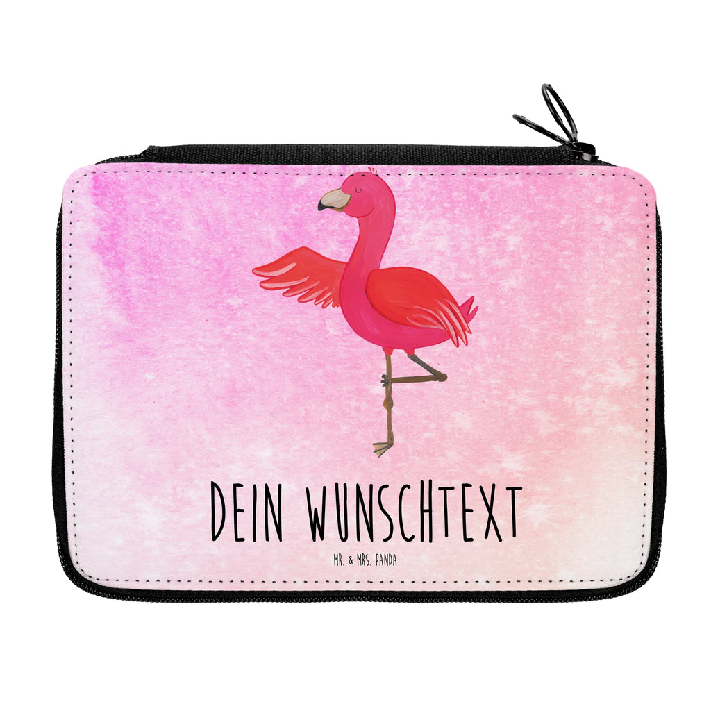 Personalisierte Federmappe Flamingo Yoga Stiftemappe mit Namen, PersonalisierteS Federmäppchen, Personalisierte Federmappe, Personalisierte Stiftetasche, Stifterolle mit Namen, Federmappe mit Namen, PersonalisierteS Stifte Etui, Personalisierte Stifterolle, Federmäppchen mit Namen, Flamingo, Yoga, Achtsamkeit, Tiefenentspannung, Namaste, Entspannung, Vogel, Ärger, Aufregen, Yoga-Übung