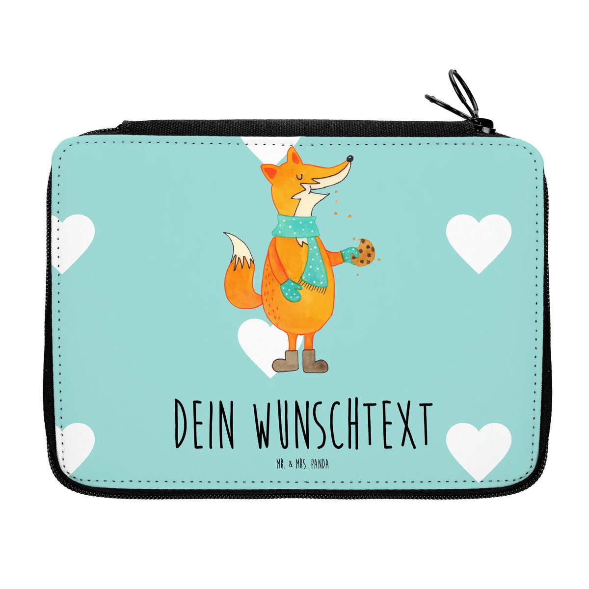 Personalised leather folder Fox biscuit animal lover, foxes, forest wildlife, clever as a fox, baking saying, christmas time, christmas present, cookies, kitchen decoration