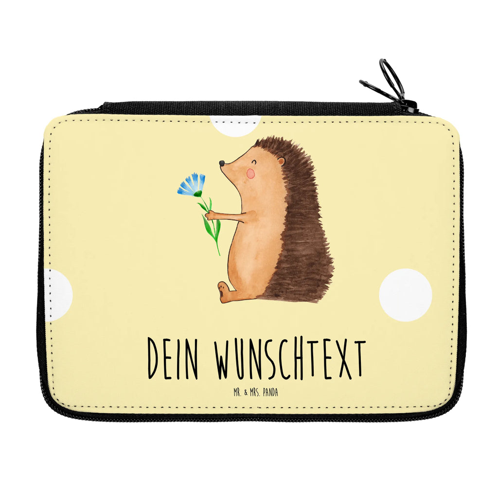 Personalised leather folder Hedgehog Flower Personalisierte Stiftetasche, Federmappe mit Namen, Personalisierte Stifterolle, Personalisierte Federmappe, Federmäppchen mit Namen, Stiftemappe mit Namen, Stifterolle mit Namen, PersonalisierteS Stifte Etui, PersonalisierteS Federmäppchen, Lustige Sprüche, Tiere, Tiermotive, Gute Laune, Genesungswünsche, krank, Besuch, Krankheit, Igel, Krankenhaus, Gute Besserung