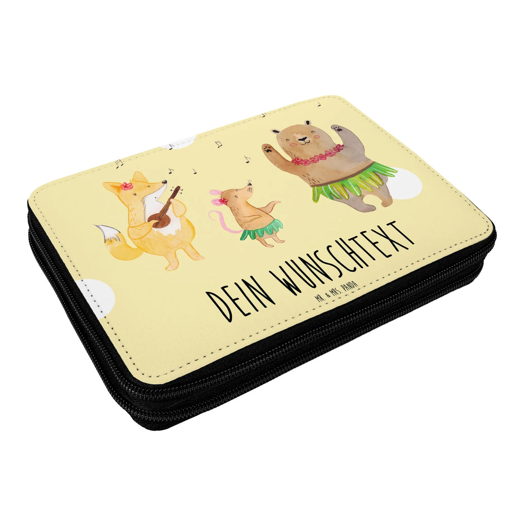 Personalisierte Federmappe Waldtiere Aloha Stiftemappe mit Namen, PersonalisierteS Stifte Etui, PersonalisierteS Federmäppchen, Personalisierte Stiftetasche, Personalisierte Stifterolle, Federmäppchen mit Namen, Federmappe mit Namen, Stifterolle mit Namen, Personalisierte Federmappe, Lustige Sprüche, Tiere, Tiermotive, Gute Laune, Musik, Waldtiere, Hase, Leben, Igel, Wald, Lachen, Aloha, Tanzen, Bär