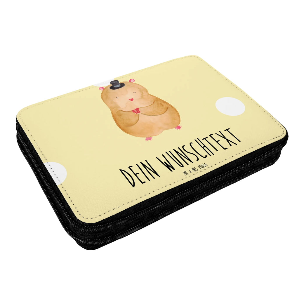 Personalisierte Federmappe Hamster mit Hut Federmäppchen mit Namen, Stiftemappe mit Namen, PersonalisierteS Stifte Etui, Personalisierte Stiftetasche, Federmappe mit Namen, Personalisierte Stifterolle, PersonalisierteS Federmäppchen, Stifterolle mit Namen, Personalisierte Federmappe, Lustige Sprüche, Tiere, Tiermotive, Gute Laune, Zylinder, Magier, Zauberer, Hamster, Zwerghamster, Hut
