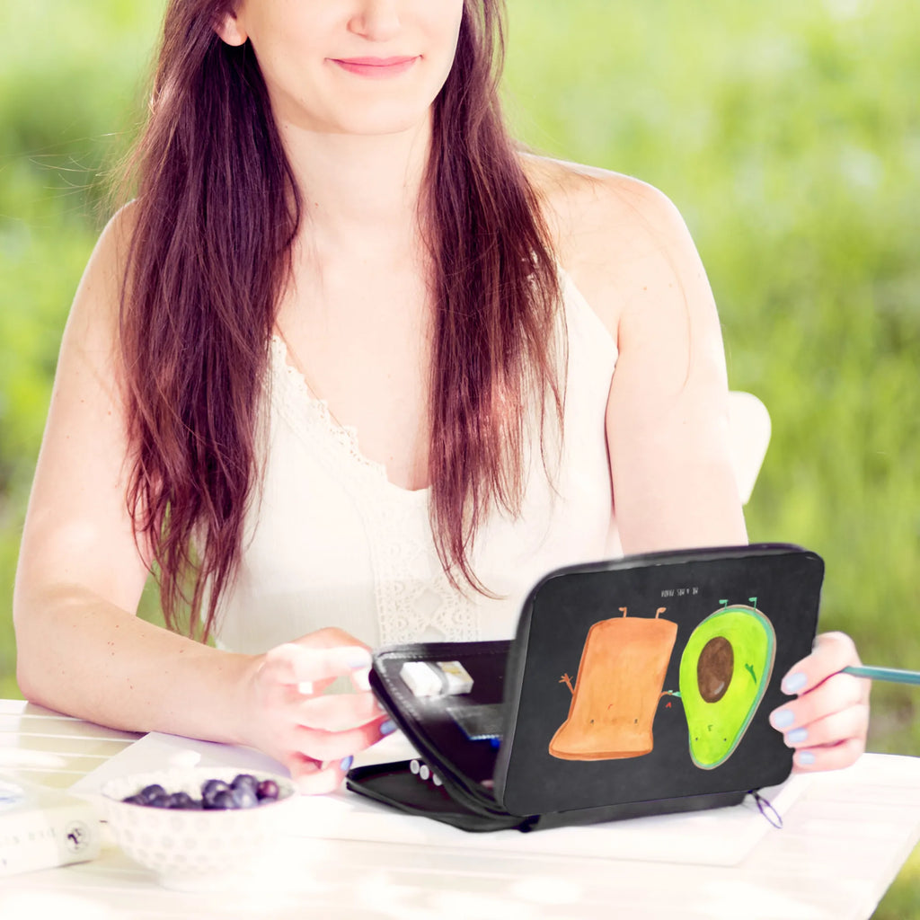 Leather folder avocado toast motif, pencil case, pupil, primary school, pencil bag, child, pen roll, enrolment, gift, school, avocado, vegetables, Girlfriend, Toast bread, Anniversary, Engagement party, Couple, Toast, Engagement, Wedding gift, Avocado, Wedding, Anniversary gift, Friend, Lovers