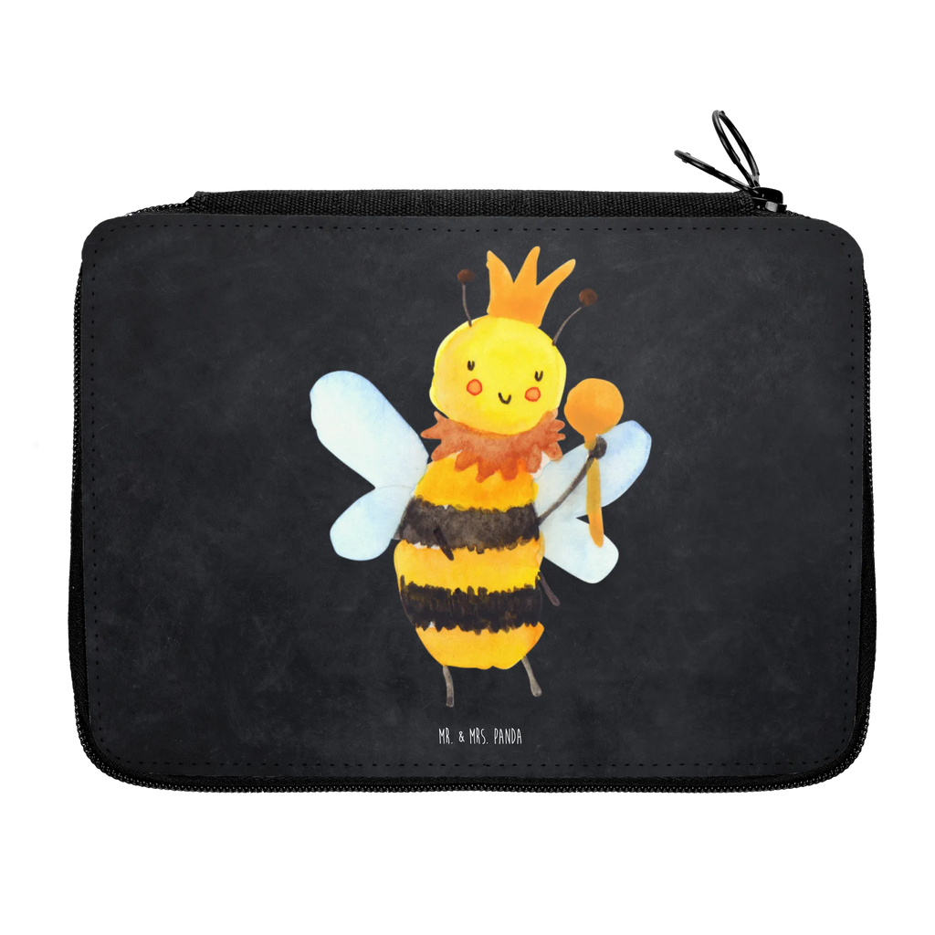 Leather folder bee king Schülerin, Federmappe, Stifte Etui, Geschenk, Einschulung, Schule, Federmäppchen bedruckt, Kind, Stifterolle, Büro Stifte Etui, Grundschule, Kinder Federmappe, Federmäppchen, Federmappe Einschulung, Schüler, Bestückte Federmappe, Stiftetasche, Motiv, Biene, Wespe, Hummel