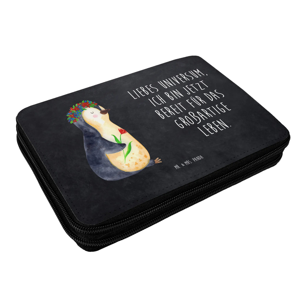 Piórnik pingwin kwiaty Kind, Büro Stifte Etui, Federmappe Einschulung, Stiftetasche, Einschulung, Grundschule, Motiv, Bestückte Federmappe, Federmäppchen bedruckt, Geschenk, Federmäppchen, Federmappe, Stifterolle, Kinder Federmappe, Schule, Schülerin, Stifte Etui, Schüler, Pinguin, Lebensziele, Universum, Ziele, Motivation, Geschenkidee, Lebenslust, Liebeskummer, Blumenkranz, Wünsche, Pinguine, Leben